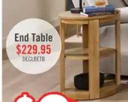 The Brick Declan 18 Modern Round End Table with Shelf – Natural Wood offer
