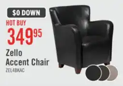 The Brick Zello 29.92 Faux Leather Accent Chair with Wood Legs - Black offer