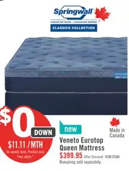 The Brick Springwall Veneto Eurotop Medium Queen Mattress offer