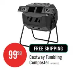 The Brick Costway Tumbling Composter 40 Gallon Garden Rotating Compost Bin W/dual Chamber offer