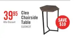 The Brick Cleo 15.7 Chairside Table - Brown with Black Metal Legs offer