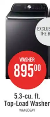 The Brick Samsung 5.4 Cu. Ft. Top-Load Washer - Black Stainless Steel - WA46CG3505AVA4 offer