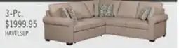 The Brick Scott Living Haven 3-Piece Chenille Fabric Sleeper Sectional - Taupe offer