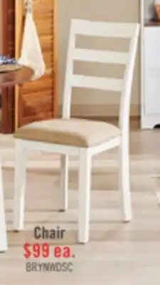 The Brick Bryn Dining Chair with Fabric Seat, Ladder-Back – White offer