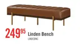 The Brick Linden 55 Faux Leather Bench - Brown offer