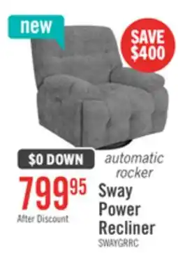 The Brick Sway 38.58 Electric Rocking Chair - Grey offer