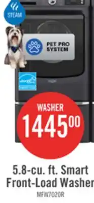 The Brick Maytag 5.8 Cu. Ft. Pet Pro Smart Front-Load Washer - Midnight Steel - MFW7020RF offer