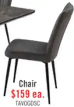The Brick Tavo Dining Chair with Microfibre Polyester Fabric, Metal - Grey offer