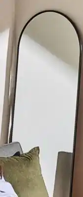 Walmart Mainstays black or gold aluminum curved mirror offer