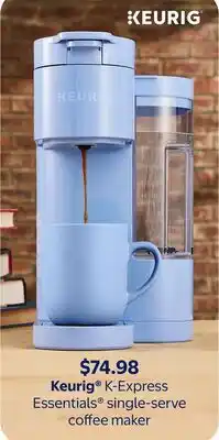 Walmart Keurig K-Express Essentials single-serve coffee maker offer