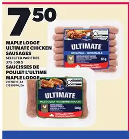 Independent City Market MAPLE LODGE ULTIMATE CHICKEN SAUSAGES offer