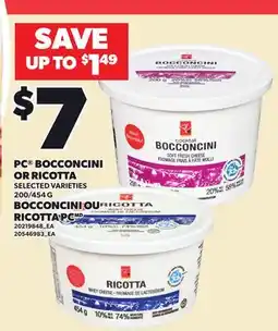 Independent City Market PC BOCCONCINI OR RICOTTA, 200/454 G offer