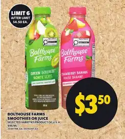 Independent City Market BOLTHOUSE FARMS SMOOTHIES OR JUICE offer