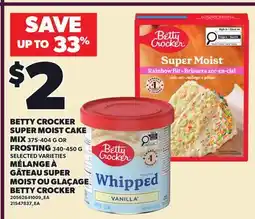 Independent City Market BETTY CROCKER SUPER MOIST CAKE MIX, 375-404 G OR FROSTING, 340-450 G offer