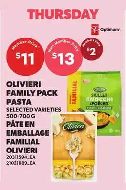 Independent City Market OLIVIERI FAMILY PACK PASTA offer