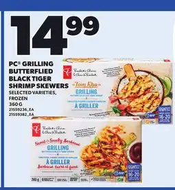 Independent City Market PC GRILLING BUTTERFLIED BLACK TIGER SHRIMP SKEWERS offer