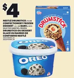 Independent City Market NESTLÉ DRUMSTICK, 4'S OR CONFECTIONERY FROZEN DESSERT, 1.5 L OR BARS, 4-10'S offer