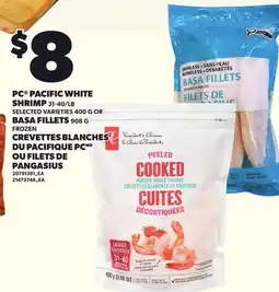 Independent City Market PC PACIFIC WHITE SHRIMP, 31-40/LB, 400 G OR BASA FILLETS, 908 G offer