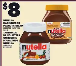 Independent City Market NUTELLA HAZELNUT OR PEANUT SPREAD offer
