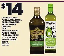 Independent City Market CHOSEN FOODS PURE AVOCADO OIL OR FILIPPO BERIO EXTRA VIRGIN OLIVE OIL offer
