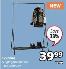 JYSK LYNGDAL Single garment rack offer
