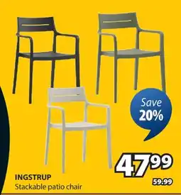JYSK INGSTRUP Stackable patio chair offer