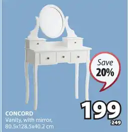 JYSK CONCORD Vanity, with mirror offer