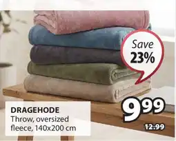 JYSK DRAGEHODE Throw, oversized fleece offer