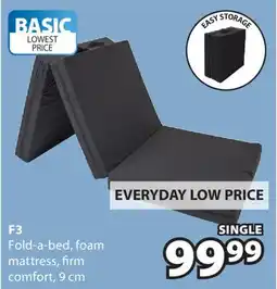 JYSK F3 Fold-a-bed, foam mattress offer