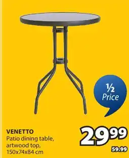 JYSK VENETTO Patio dining table offer