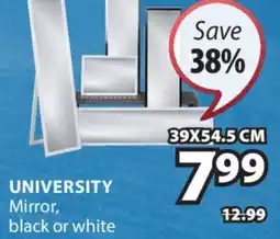 JYSK UNIVERSITY Mirror, black or white offer