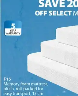 JYSK F15 Memory foam mattress offer