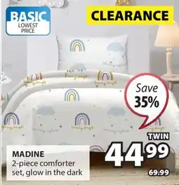 JYSK MADINE 2-piece comforter set, glow in the dark offer