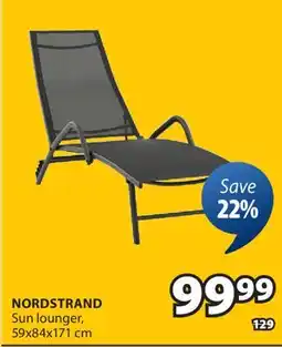 JYSK NORDSTRAND Sun lounger offer