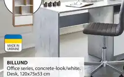 JYSK BILLUND Office series, concrete-look white offer