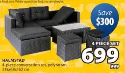 JYSK HALMSTAD 4-piece conversation set, polyrattan offer