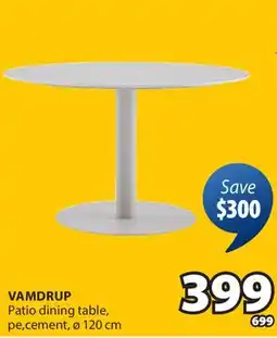 JYSK VAMDRUP Patio dining table offer