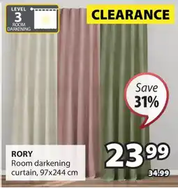 JYSK RORY Room darkening curtain offer