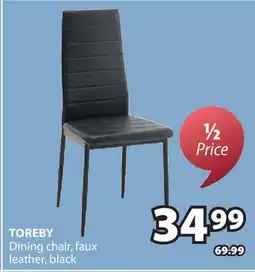 JYSK TOREBY Dining chair, faux leather, black offer