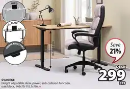 JYSK SVANEKE Height adjustable desk offer
