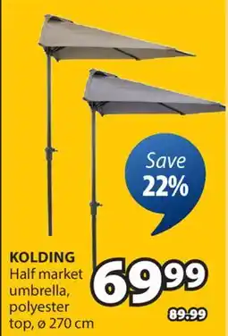 JYSK KOLDING Half market umbrella offer