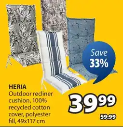 JYSK HERIA Outdoor recliner cushion offer