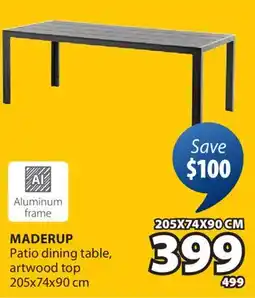 JYSK MADERUP Patio dining table, artwood top offer