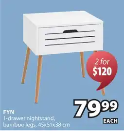 JYSK FYN 1-drawer nightstand offer