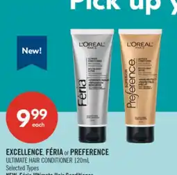 Shoppers Drug Mart EXCELLENCE, FÉRIA or PREFERENCE ULTIMATE HAIR CONDITIONER offer