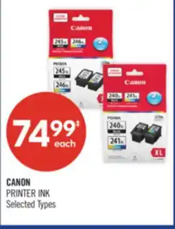 Shoppers Drug Mart CANON PRINTER INK offer
