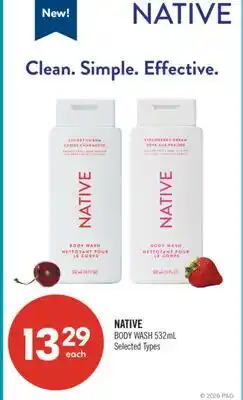Shoppers Drug Mart NATIVE BODY WASH offer