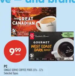 Shoppers Drug Mart PC SINGLE SERVE COFFEE PODS 10's - 12's offer