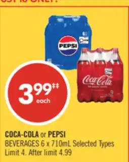 Shoppers Drug Mart COCA-COLA or PEPSI BEVERAGES offer