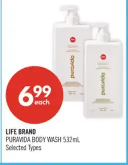 Shoppers Drug Mart LIFE BRAND PURAVIDA BODY WASH offer
